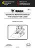 Operation & Maintenance Manual T110 Compact Track Loader