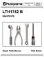 Illustrated Parts List I LTH1742 B