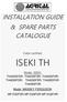 INSTALLATION GUIDE & SPARE PARTS CATALOGUE. Cabin certified: ISEKI TH