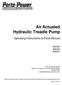 Air Actuated Hydraulic Treadle Pump