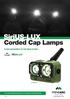 SiriUS-LUX. Corded Cap Lamps. A new generation of cap lamp is here... INTERNAL DOCUMENT ONLY CL-SIR-L-CDD