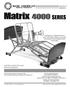 SERIES MATRIX SERIES INSTRUCTIONS FOR USE SERVICE MANUAL SHOWN AS STANDARD WIDTH WITH OPTIONAL PEDAL LOCK AND ADVANCED POSITIONING (APS) FEATURES