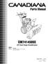 Reproduction. Not for. Parts Manual CM741450SE. 29 Dual Stage Snowthrower. Models