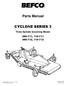 BEFCO. Parts Manual CYCLONE SERIES 3. Three Spindle Grooming Mower , ,