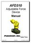 AFD310 Adjustable Force Device Manual