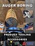 AUGER BORING PRODUCT TOOLING