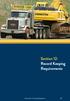 Section 12: Record Keeping Requirements. Minnesota Trucking Regulations