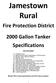 Jamestown Rural. Fire Protection District SECTION INDEX