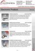 Electronic Product. Custom Built Electronic Modules. Parts List.   Page 1