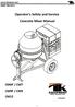 Operator s Safety and Service Concrete Mixer Manual