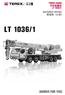 TRUCK CRANE 汽车起重机 LT 1036/1 DATASHEET METRIC 数据表 ( 公制 ) LT 1036/1