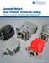 Genuine Metaris Gear Product Technical Catalog. Pumps & Components - MH Series Bearing & Bushing Style