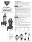 Sewage Pumps Instruction Manual & Safety Warnings