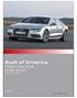 Audi of America. Model Year 2016 Order Guide. Invoice and Retail