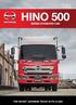 hino.com.au HINO 500 SERIES STANDARD CAB THE SAFEST JAPANESE TRUCK IN ITS CLASS