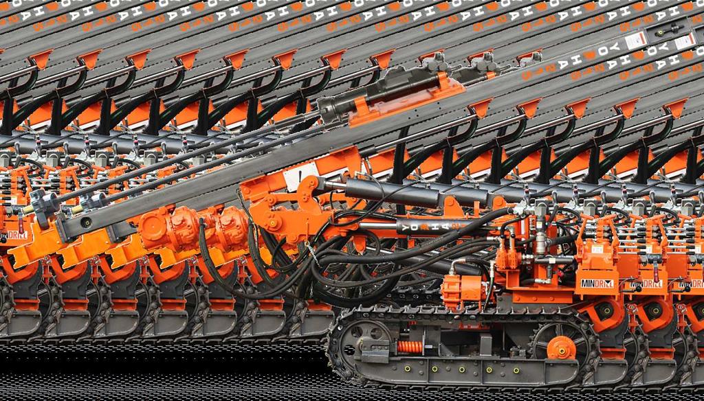YODHA215 Crawler Drill with Pneumatic Top Hammer Heavy duty boom without cut pin bush system offered with MPD120 pneumatic top hammer 1.