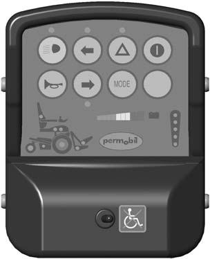Design & Function Symbols and Functions Normal Maneuvering System Blocked The normal maneuvering system cannot be operated when the changeover switch points to the right towards the wheelchair symbol.
