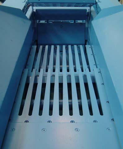 Crusher feed chute: One piece fabrication with 12mm thick mild steel plate sides with 20mm thick bottom plate.