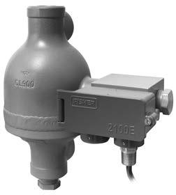 Available in combination with a 249 sensor to meet mounting requirements. Fisher 2100E electric switch and 2100 on-off pneumatic switch Sense high or low liquid levels.