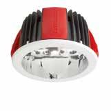 Insaver LED II - Recessed Recessed LumiClip system & Advanced Graphite Composite (AGC) heat sink Up to 2,400lm (luminaire lumen output on Insaver LED II 150mm HO) - perfect for twin lamp CFL
