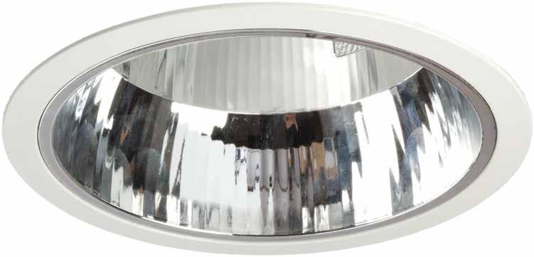 Control Gear: Dimmable: Emergency: Reflector: Housing: Electronic Analogue 1-10V or DALI dimmable Remote 3 hours maintained Scratch proof facetted reflector Choice of white or silver bezel Low