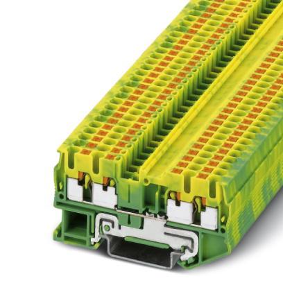Extract from the online catalog PT 2,5-QUATTRO-PE Order No.: 3209594 Ground modular terminal block, Connection method: Push-in connection, Cross section: - 4 mm², AWG 26-12, Width: 5.