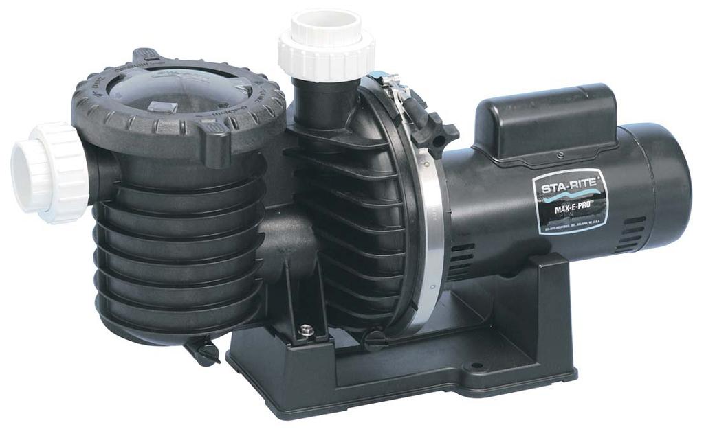 EFFECTIVE 01-02-12 PAGE 205 MAX-E PRO PUMPS - FULL RATE INGROUND INSTALLATION Energy efficient pool/spa pumps with 6" trap - UL listed. Includes union connectors.