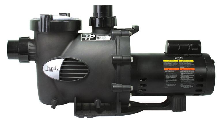 EFFECTIVE 01-02-12 PAGE 207 JANDY FLOPRO SERIES PUMPS Medium Head, High-Flow Pump in an Ultra Compact Body Ergonomic Cam-Lock Lid with Easy Aligning Indicators