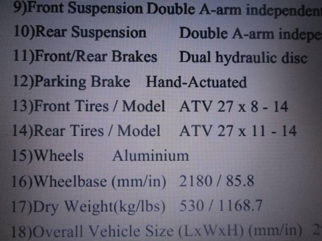 PRE Remark 8: the actual marking on front tires Remark 8: