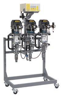 83 TwinControl 28-40 Electronic mixing and dosing system Electronic 2K mixing system for AirCoat applications up to 270 bar. Including flushing pump and fully automatic flushing process.