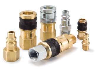 HF Series Couplers Push-to-connect sleeve, single shut off HF Series Pneumatic Quick Couplers connect with Industrial Interchange nipples, the standard male tip of the pneumatic industry.