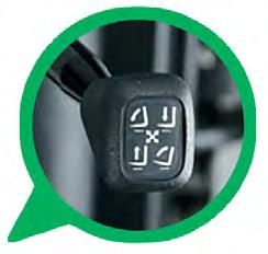 As part of the Operator Presence System, a warning buzzer alerts the driver if he leaves the seat without first setting the brake.