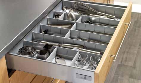 Integrated soft close mechanism included as standard. 1 2 2 Premium Drawer Storage Pan drawer storage.