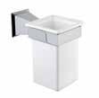 Brubeck Wall Mounted White Ceramic Tumbler and Holder 79 x 133 x 148 mm Article No.