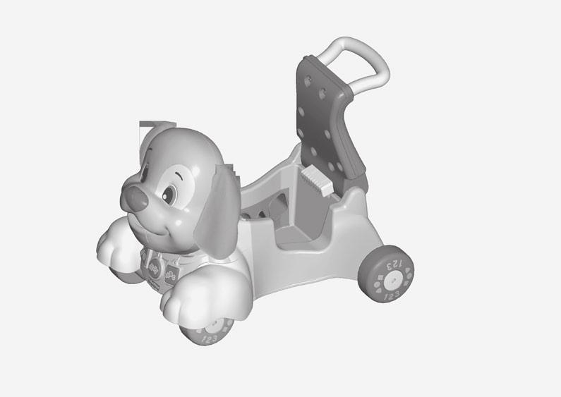 Learning - Press the shape buttons to learn shapes and colors or hear a song. Press the puppy's nose or open and close puppy's mouth to hear phrases. Listen to songs when you roll the puppy!