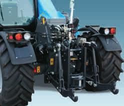 e Farm implement are operated by two hydraulic rear auxiliary valves mechanically controlled via a joystick located in the cab.