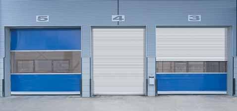 Benefits of door combinations During the day energy is saved, the flow of materials is optimised and drafts are reduced thanks to the high opening and closing speeds of the flexible high-speed door.