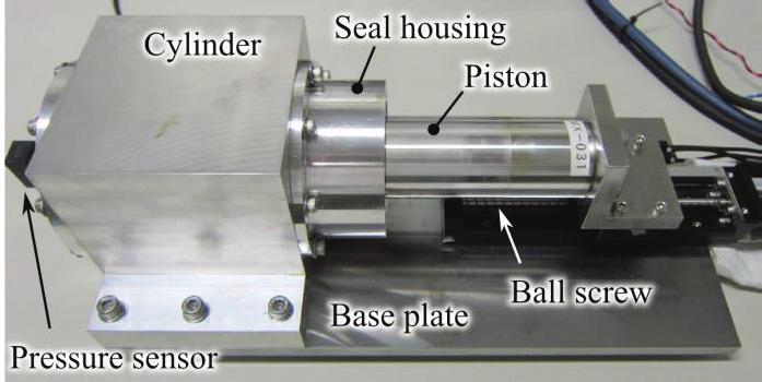 6 shows the appearance. One or two magnetic fluid seals could be mounted on the vacuum cylinder and were fixed on the base plate.