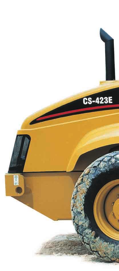 Introducing the CS-423E Designed to meet your smooth drum compaction needs. Engineered for optimum results, the CS-423E features a Caterpillar 3054B engine rated at 60 kw (80 hp).
