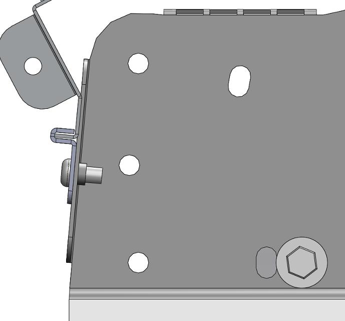brackets using two (2) 5/16-18 x.625 BHCS per deflector clip.
