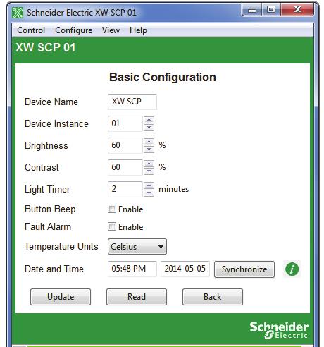 Device Configuration Basic Configuration Basic configuration includes setting the device name and number, as well as screen appearance and temperature display preference.