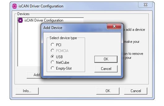 Installing Conext Configuration Tool AI 3. Under Device Type, select USB. 4. Click OK.