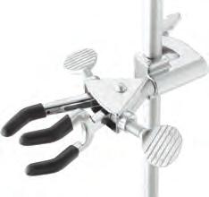SPECIALTY Swivel Clamps Used to hold apparatus near the lab-frame. Unlike extension clamps, the swivel clamps have an integral holder for attaching to a lab-frame or other apparatus.