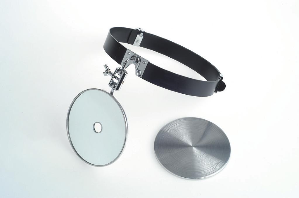 Adapter for other brands on demand. ziegler HEAD MIRROR ziegler in case Ø 90 mm Art. No.: 6005 Headbands Art. No.: 11305 Available with mirror diameter 90 mm / 3.