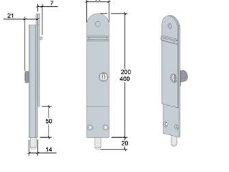 DL SPECIFICATIONS max wind load min door thickness security dropbolt lengths throw length 450kg force 35mm keyed, non-keyed 200/400mm 20mm finishes PVD brass natural anodised black powdercoat white