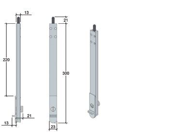 Centor DS Dropbolt Only 36mm in width, Centor DS is the ideal dropbolt for tall timber windows with narrow framing.