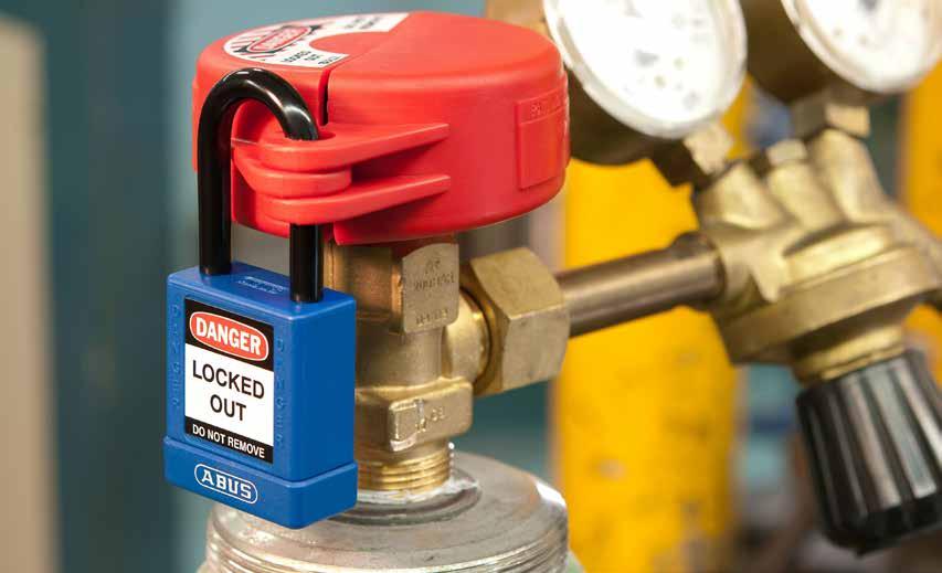 Plastic Padlocks Safety Padlocks Insulated 74 ¼ diameter ¼ diameter Lightweight, plastic-coated body and shackle help prevent electrocution, arc flashing and electrical current from shackle to key ¼