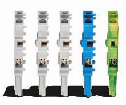 Up to 13 center modules (corresponding to a 15-pole female plug = maximum pole number) One end module 1-Conductor End Module 1-Conductor End Module, Angled 2-Conductor End Module gray 769-503 769-515
