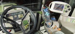 Integrated into the armrest are the multifunction joystick, a crossgate lever for controlling two