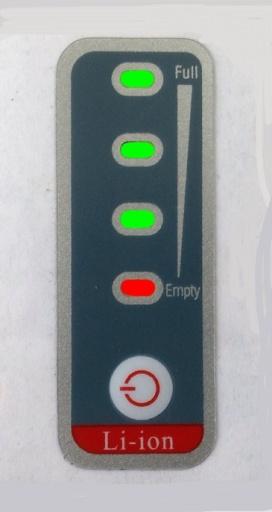 Fig 1 Charging socket position Fig 2 Battery status indicator 4. When charging, the LED on the charger illuminates red.